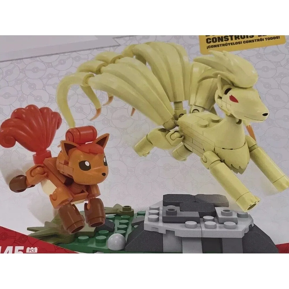 Pokemon Mega Build Vulpix & Ninetales Evolution Set 145 Pieces, Brand New‎